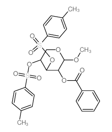 [2-methoxy-4,5-bis-(4-methylphenyl)sulfonyloxy-oxan-3-yl] benzoate结构式