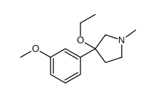 3-ethoxy-3-(3-methoxyphenyl)-1-methylpyrrolidine Structure