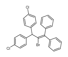 4,4'-(2-bromo-3,3-diphenylprop-2-ene-1,1-diyl)bis(chlorobenzene)结构式