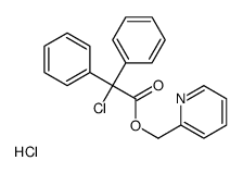pyridin-2-ylmethyl 2-chloro-2,2-diphenylacetate,hydrochloride Structure