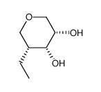 1,5-anhydro-4-deoxy-4-ethyl-D-ribitol结构式