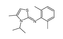 N-(2,6-dimethylphenyl)-4-methyl-3-propan-2-yl-1,3-thiazol-2-imine结构式