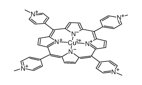 Cu-tetrakis(4-N-methylpyridinium)porphyrin(4+)结构式