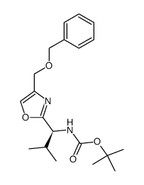 (S)-2-(1-tert-butoxycarbonylamino-2-methyl)propyloxazole-4-methanol benzyl ether Structure
