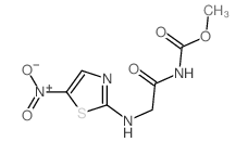 methyl N-[2-[(5-nitro-1,3-thiazol-2-yl)amino]acetyl]carbamate Structure