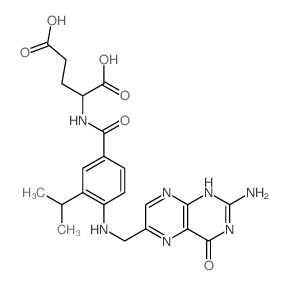 2-[[4-[(2-amino-4-oxo-1H-pteridin-6-yl)methylamino]-3-propan-2-yl-benzoyl]amino]pentanedioic acid Structure