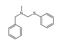 N-methyl-1-phenyl-N-(phenylsulfanylmethyl)methanamine结构式