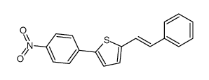 2-(4-nitrophenyl)-5-(2-phenylethenyl)thiophene Structure