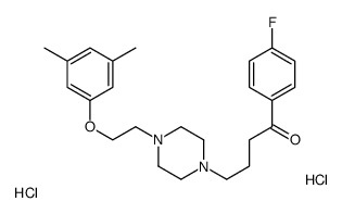 4-[4-[2-(3,5-dimethylphenoxy)ethyl]piperazin-1-yl]-1-(4-fluorophenyl)butan-1-one,dihydrochloride结构式