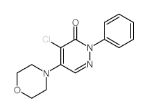 4-chloro-5-morpholin-4-yl-2-phenyl-pyridazin-3-one Structure