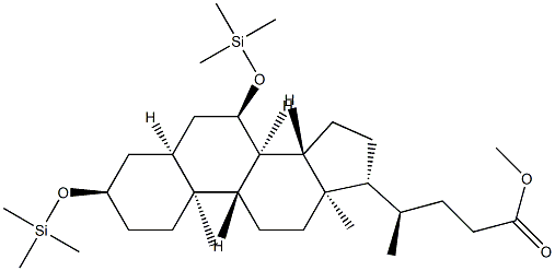 3α,7α-Bis(trimethylsilyloxy)-5β-cholan-24-oic acid methyl ester Structure
