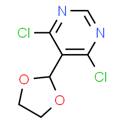 4,6-Dichloro-5-(1,3-dioxolan-2-yl)pyrimidine结构式