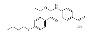 4-[[1-ethoxy-2-[4-(3-methylbutylsulfanyl)phenyl]-2-oxoethyl]amino]benzoic acid Structure