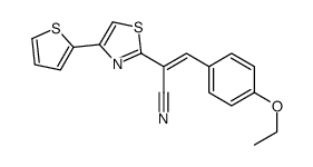 (Z)-3-(4-ethoxyphenyl)-2-(4-thiophen-2-yl-1,3-thiazol-2-yl)prop-2-enenitrile Structure