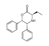 (3R,5R,6S)-3-ethyl-5,6-diphenyl-2-morpholinone结构式