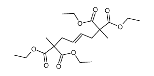 2,7-bis(ethoxycarbonyl)-2,7-dimethyl-4-octenedioic acid diethyl ester Structure