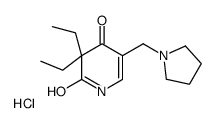 3,3-diethyl-5-(pyrrolidin-1-ylmethyl)-1H-pyridine-2,4-dione,hydrochloride结构式