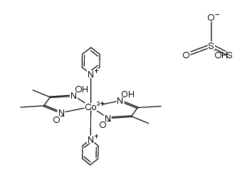 bis(dimethylglyoximato)di(pyridine)cobalt(III) hydrogen thiosulphate Structure