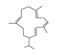 (1E,3Z,6E,10E)-14-isopropyl-3,7,11-trimethyl-cyclotetradeca-1,3,6,10-tetraene Structure