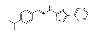 4-phenyl-N-[(E)-(4-propan-2-ylphenyl)methylideneamino]-1,3-thiazol-2-amine结构式