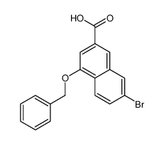 7-溴-4-(苯基甲氧基)-2-萘羧酸结构式