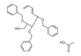 acetic acid,(2S,3S,4R)-2,3,4-tris(phenylmethoxy)octa-5,7-dien-1-ol结构式