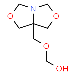 5-Hydroxymethoxymethyl-1-aza-3,7-dioxabicyclo(3.3.0)octane Structure