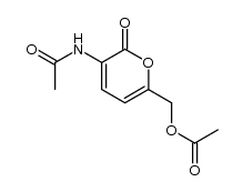 3-(Acetamido)-6-(acetoxymethyl)-2H-pyran-2-one Structure