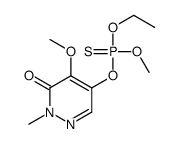 5-[ethoxy(methoxy)phosphinothioyl]oxy-4-methoxy-2-methylpyridazin-3-one结构式