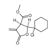 (2S,3R)-2-(1-Chloro-cyclohexyl)-4-methylene-5-oxo-tetrahydro-furan-3-carboxylic acid methyl ester Structure