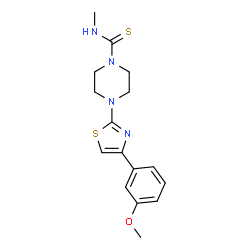 1-Piperazinecarbothioamide,4-[4-(3-methoxyphenyl)-2-thiazolyl]-N-methyl-(9CI)结构式