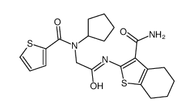 Benzo[b]thiophene-3-carboxamide, 2-[[[cyclopentyl(2-thienylcarbonyl)amino]acetyl]amino]-4,5,6,7-tetrahydro- (9CI) picture