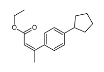 ethyl 3-(4-cyclopentylphenyl)but-2-enoate结构式