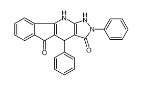 2,4-diphenyl-1,2,4,10-tetrahydroindeno[1,2-b]pyrazolo[4,3-e]pyridine-3,5-dione Structure
