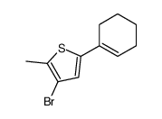 3-bromo-5-(cyclohexen-1-yl)-2-methylthiophene结构式