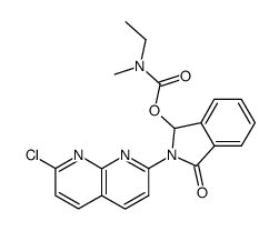 2-(7-chloro-[1,8]naphthyridin-2-yl)-3-(ethyl-methyl-carbamoyloxy)-2,3-dihydro-isoindol-1-one结构式