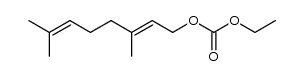 (E)-3,7-dimethyl-2,6-octadien-1-ylcarbonic acid ethyl ester结构式