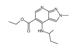 4-sec-butylamino-2-methyl-2H-pyrazolo[3,4-b]pyridine-5-carboxylic acid ethyl ester结构式