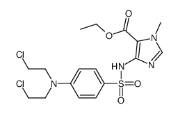 ethyl 5-[[4-[bis(2-chloroethyl)amino]phenyl]sulfonylamino]-3-methylimidazole-4-carboxylate结构式