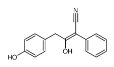 (E)-3-Hydroxy-4-(4-hydroxy-phenyl)-2-phenyl-but-2-enenitrile Structure