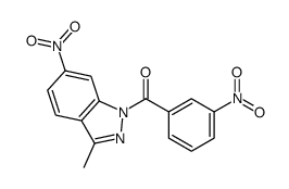 (3-methyl-6-nitroindazol-1-yl)-(3-nitrophenyl)methanone结构式