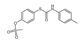 Methanesulfonic acid 4-p-tolylcarbamoylsulfanyl-phenyl ester Structure
