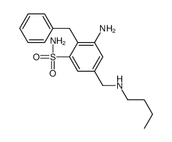 3-amino-2-benzyl-5-(butylaminomethyl)benzenesulfonamide结构式