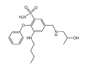3-Butylamino-5-[(2-hydroxy-propylamino)-methyl]-2-phenoxy-benzenesulfonamide Structure
