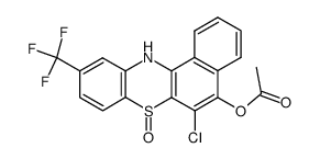 5-acetoxy-6-chloro-10-trifluoromethyl-12H-benzo[a]phenothiazine 7-oxide结构式