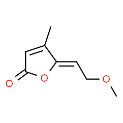 2(5H)-Furanone, 5-(2-methoxyethylidene)-4-methyl-, (5Z)- (9CI)结构式