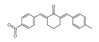 2-[1-(4-Nitro-phenyl)-meth-(Z)-ylidene]-6-[1-p-tolyl-meth-(Z)-ylidene]-cyclohexanone Structure