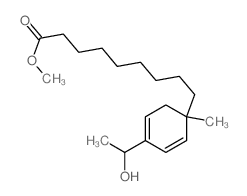 2,4-Cyclohexadiene-1-nonanoicacid, 4-(1-hydroxyethyl)-1-methyl-, methyl ester结构式