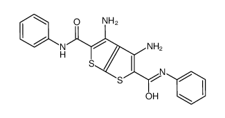 3,4-diamino-2-N,5-N-diphenylthieno[2,3-b]thiophene-2,5-dicarboxamide结构式