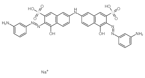 2-Naphthalenesulfonicacid, 7,7'-iminobis[3-[2-(3-aminophenyl)diazenyl]-4-hydroxy-, sodium salt (1:2) Structure